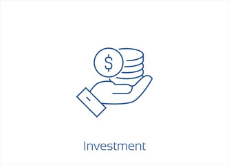 Investment, Financial growth and economy, Finance Hand, Cost optimisation, business optimisation, optimisation Vector Icon Design- Editable Stroke