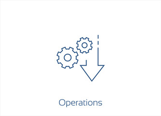 Operational excellence, production growth, project management, efficiency Execution, Vector Icon Design- Editable Stroke
