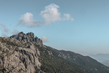 Unbelievable, stunning views during de GR20 hike in Corsica, a long distance hike that takes around...