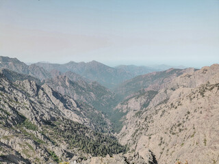 Unbelievable, stunning views during de GR20 hike in Corsica, a long distance hike that takes around...