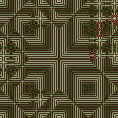 Abstract lines Maze generative art background art illustration