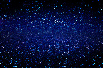 big space with blue glitters background