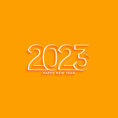Fototapeta premium Happy New year 2023 text design background