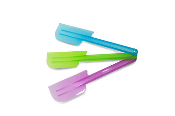 plastic spatula on a white background,with clipping path
