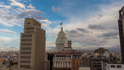 BRAZIL S&Atilde;O PAULO NOVEMBER 24, 2022 Aerial view of the Banespa building in downtown S&atilde;o Paulo