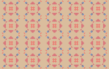 Abstract ethnic pattern geometric elements design. Vector seamless fabric collection design for bright colors. Design perfect for textile, wrapping paper, wallpaper, background, batik, illustration.