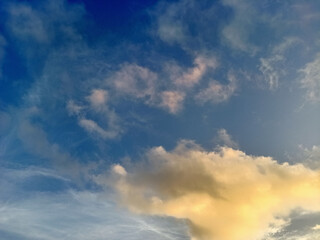 Naklejka na ściany i meble clouds in the sky blue natural