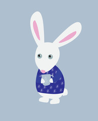 New Year and Christmas character, themed winter art, holiday card