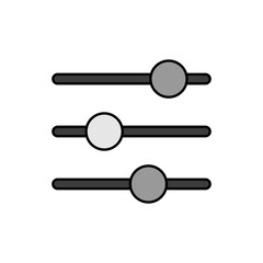 Equalizer vector icon. Music sound wave symbol