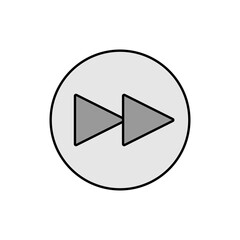 Play next track button vector grayscale icon