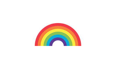 Rainbow arch vector icon. Color spectrum stripe sign logo