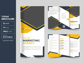 Modern company trifold brochure template