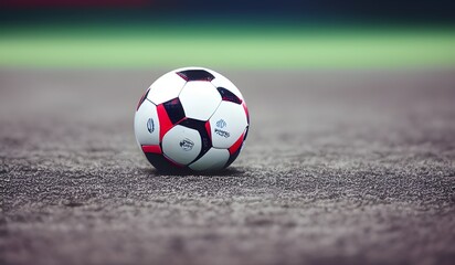 Fototapeta na wymiar soccer ball on the grass