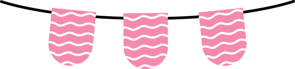 Cute Bunting Flag Vector Design
