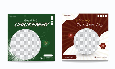 Food Social Media Post Design Vector Design Template and instagram promotion banner 