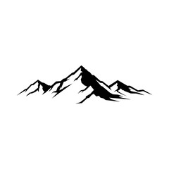 Fototapeta premium Hill mountain vector image illustration silhouette isolated