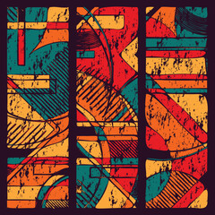 Abstract colorful geometric posters