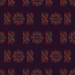 Abstract circle symbols seamless pattern design