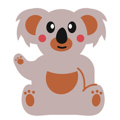 cute koala hand drawn childish vector element