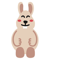 cute rabbit hand drawn childish vector element