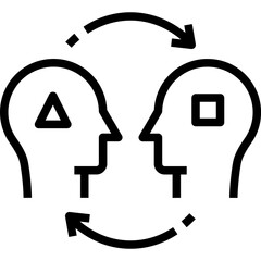 mental outline style icon