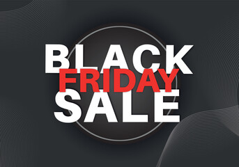 Black friday sale design template Text with decorative elements. Vector illustration