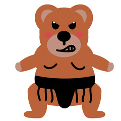 cute  bear hand drawn childish element vector