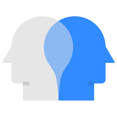 bipolar flat style icon