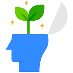 growth mindset flat style icon