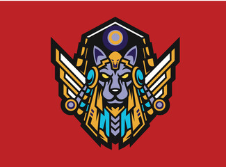 Anubis mascot logo vector illustration