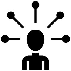 connection glyph style icon