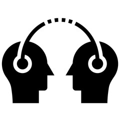 mind glyph style icon