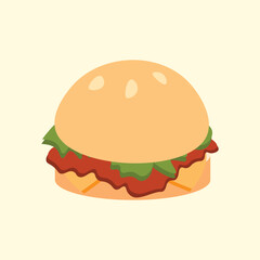 Hamburger sandwich design banner background