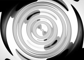 Black and white Abstract color background with lines in spiral