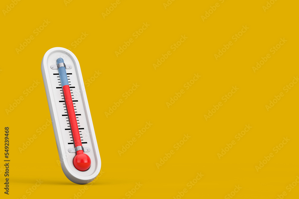 Poster outdoor thermometer. 3d rendering