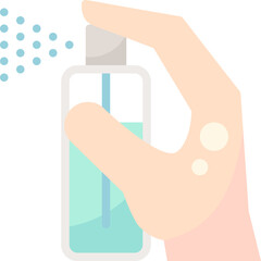 Fototapeta premium Spray Alcohol Cleaning Virus Spread flat icon