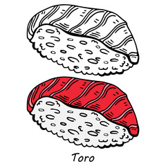 Tuna Toro Sushi in japan