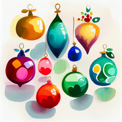 Christmas Ornaments Illustration