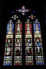 stained glass window in Auxerre, France 