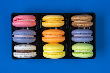 Colorful Macarons Dessert in the Colorful Background Photo, Uskudar Istanbul, Turkey