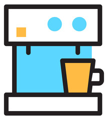 Coffee machine icon. Hot drink making device
