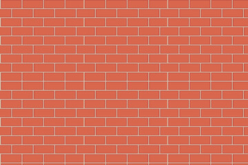 Brick wall, seamless pattern. Terracotta color. Construction. For website design, photo phones, packaging, wrapping paper, textiles, wallpaper. Vector illustration