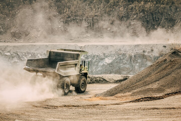 Big mining dumping truck