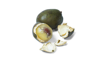 matoa fruitpometia pinnata from Indonesia, matoa fruit isolated on white background