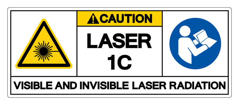 Caution Laser 1C Symbol Sign ,Vector Illustration, Isolate On White Background Label. EPS10