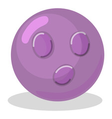 Pink bowling ball. Kid funny game icon