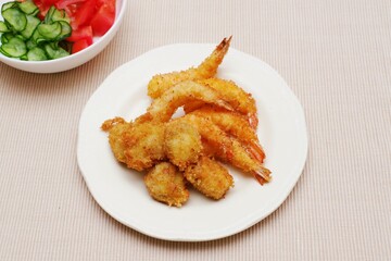 ミニホタテと小エビのフライ
