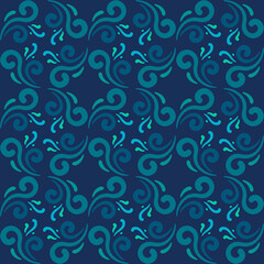 Fototapeta na wymiar Seamless tile pattern in traditional style. Simple abstract spiral shapes. Flat vector graphics.