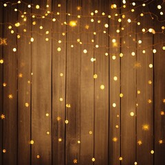 Christmas warm gold lights with dark background and glitter overlay