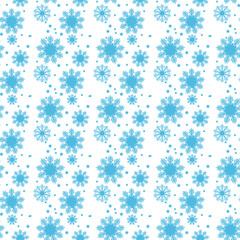 Seamless winter background with blue snowflakes eps 10
